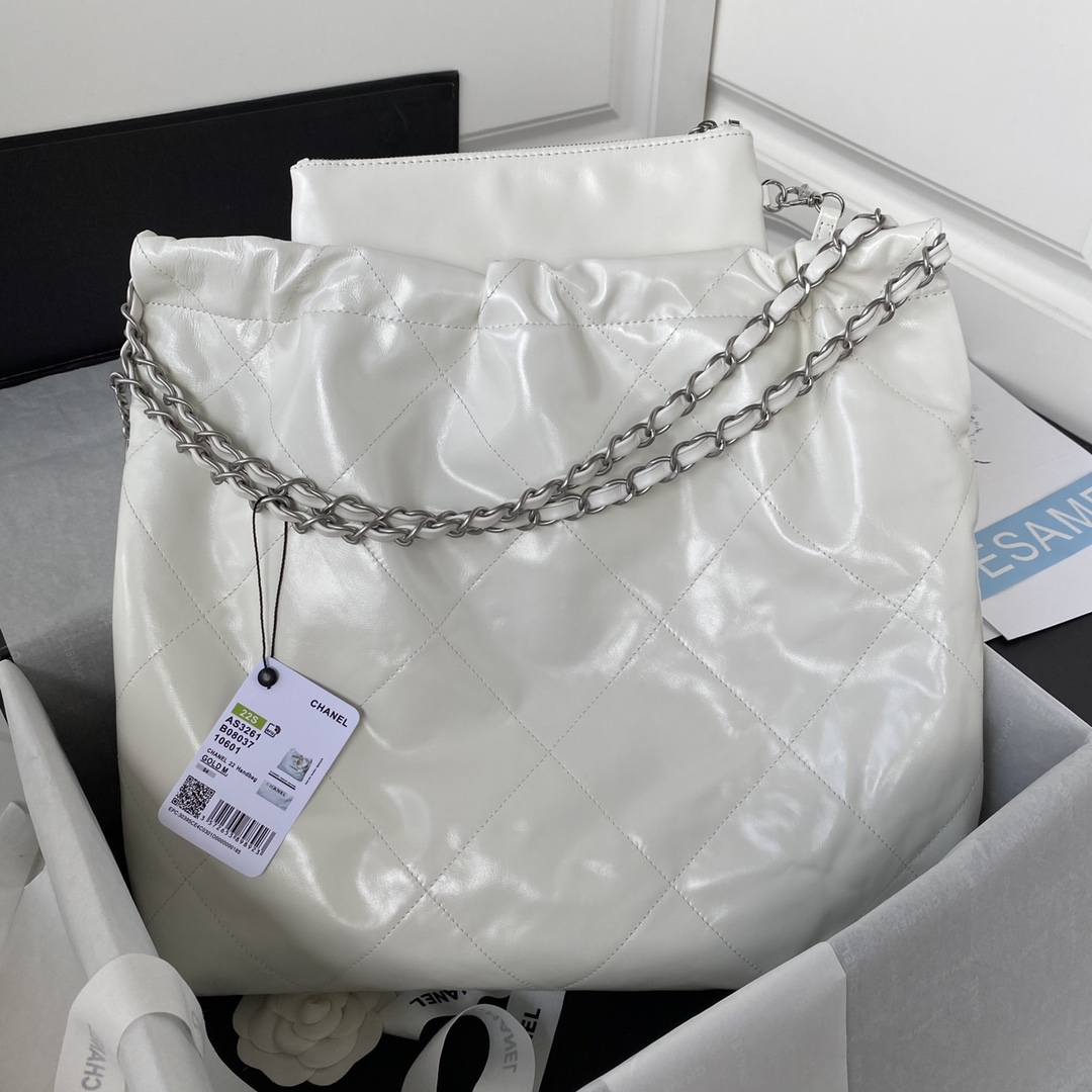 Calfskin 22 Handbag Shoulder Bag AS3261 White